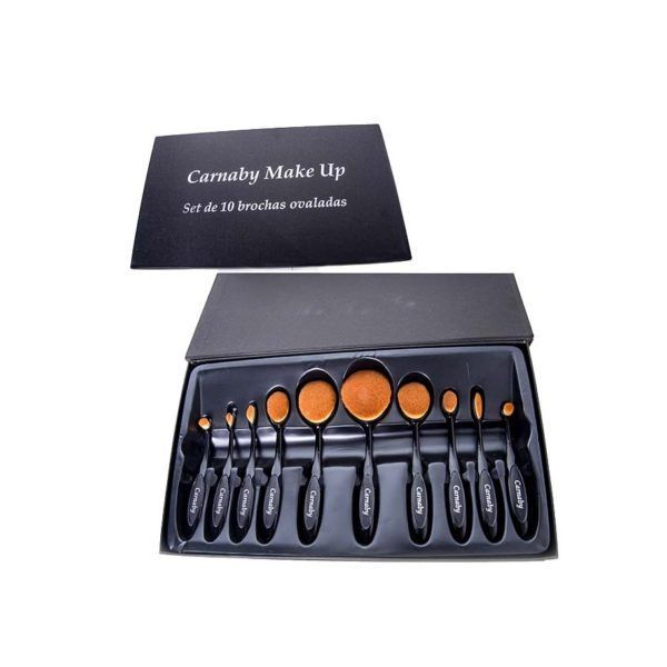 Set 10 Brochas Ovaladas- Carnaby Make up