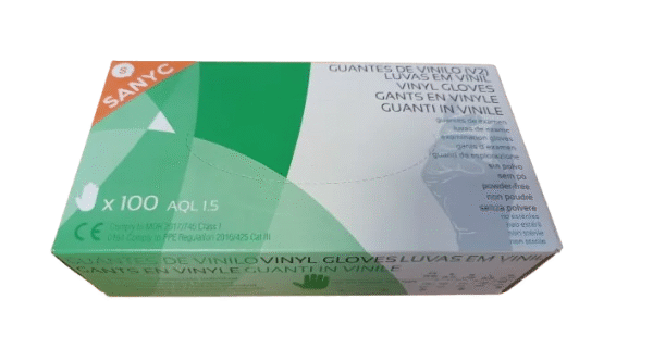 Guantes vinilo sin polvo talla S - Imagen 1