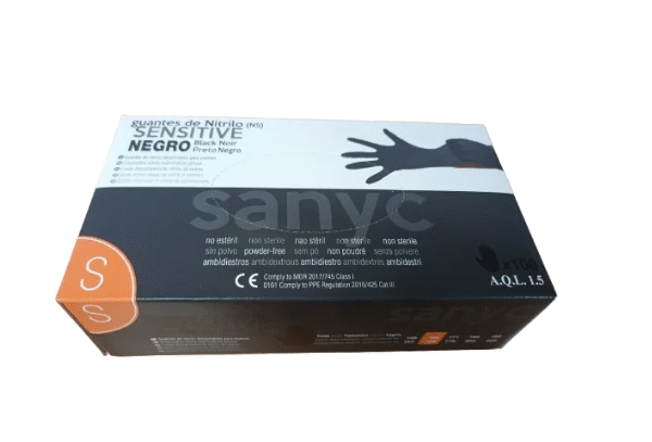 Guantes nitrilo sensitive talla S - Imagen 1